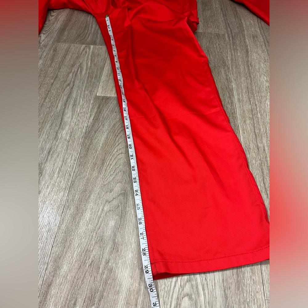 CQR Bright Red Coveralls Jumpsuit Dungarees Overall work Utility Men’s Small - Picture 9 of 9